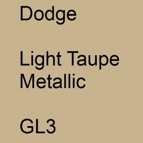 Dodge, Light Taupe Metallic, GL3.